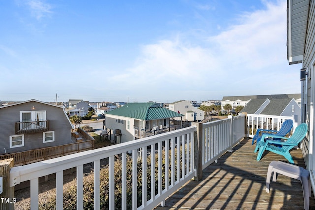 balcony with a residential view