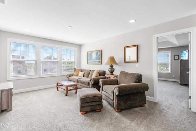 240 Liberty Star Rd, Wendell, NC 27591 - carpeted living room with baseboards and recessed lighting
