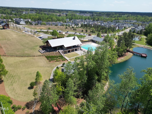 240 Liberty Star Rd, Wendell, NC 27591 - aerial view of property and surrounding area with a large body of water
