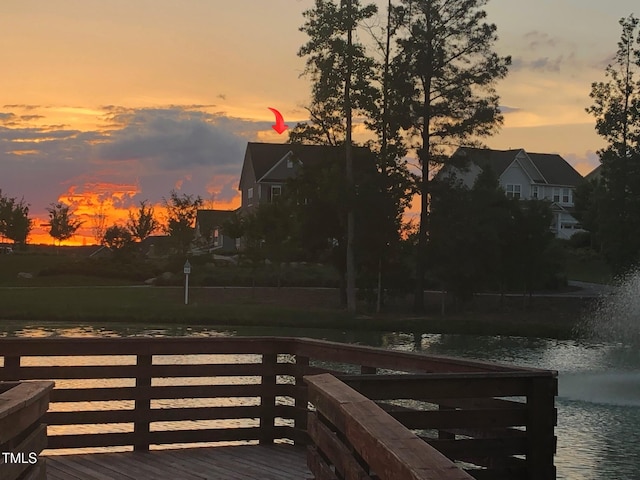 240 Liberty Star Rd, Wendell, NC 27591 - wooden deck featuring a water view