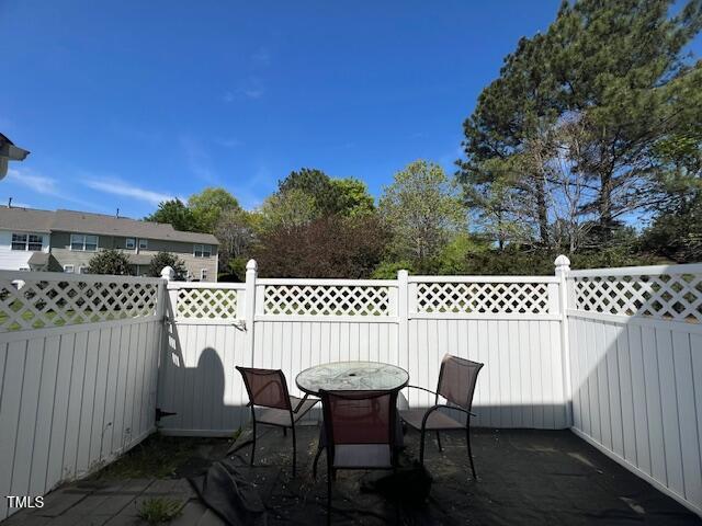 8013 River Water Ct, Raleigh, NC 27616 - view of patio / terrace with fence