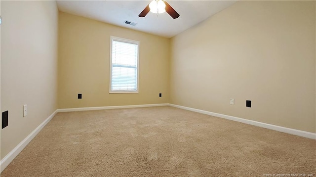 1221 Piping Plover Ct, Fayetteville, NC 28306 - empty room with light carpet, baseboards, and ceiling fan