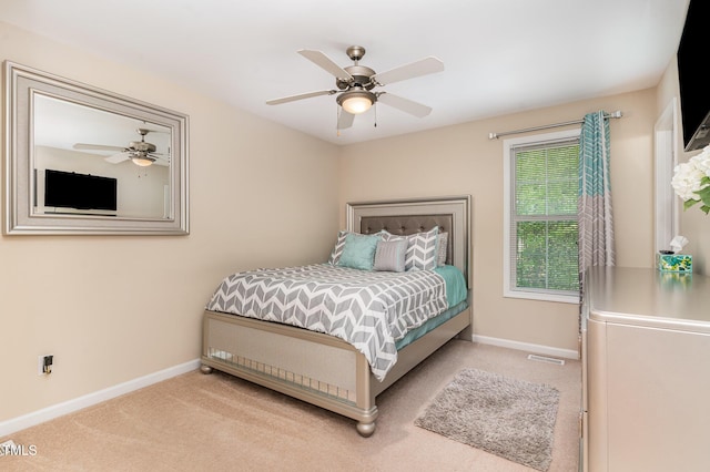 2112 Ballston Pl, Knightdale, NC 27545 - carpeted bedroom featuring visible vents, baseboards, and ceiling fan