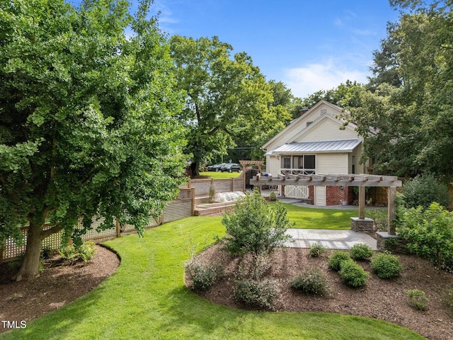 109 N Hassel St, Hillsborough, NC 27278 - view of yard with a wooden deck and a patio