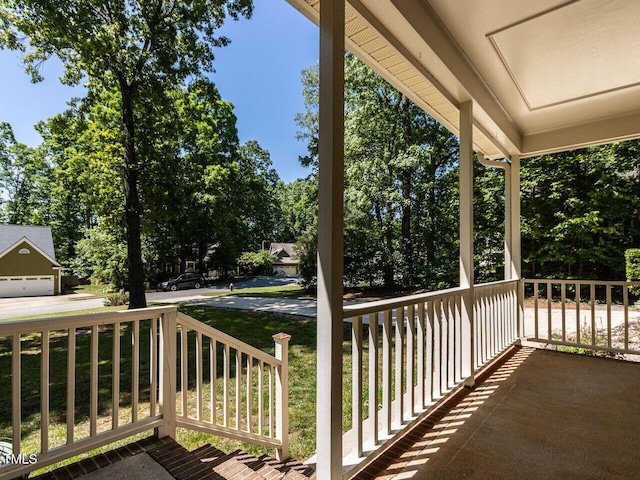 balcony with covered porch