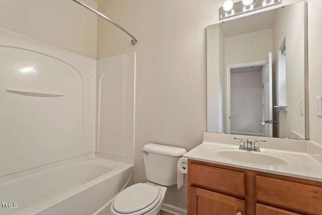 615 Carlton Commons Ln, Cary, NC 27519 - bathroom featuring toilet, vanity, and shower / bathtub combination