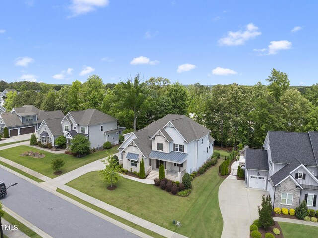 aerial view of residential area