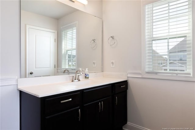 bathroom featuring vanity