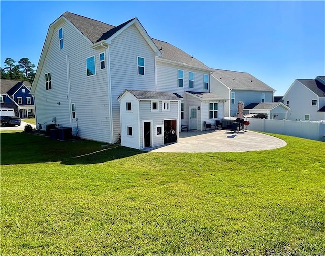 429 Letterfearn Dr, Fayetteville, NC 28311 - back of property with a patio and central AC