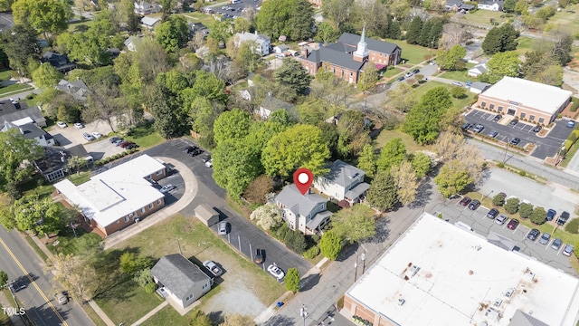 104 E Wilson St, Mebane, NC 27302 - aerial view of property and surrounding area featuring nearby suburban area