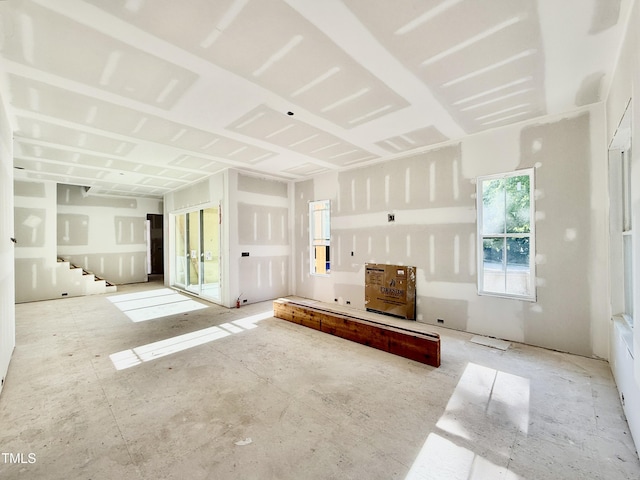 3817 Coach Lantern Ave, Wake Forest, NC 27587 - unfurnished living room featuring stairway
