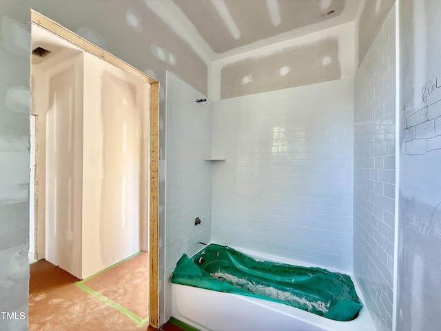 3817 Coach Lantern Ave, Wake Forest, NC 27587 - full bath featuring concrete floors and shower / bath combination
