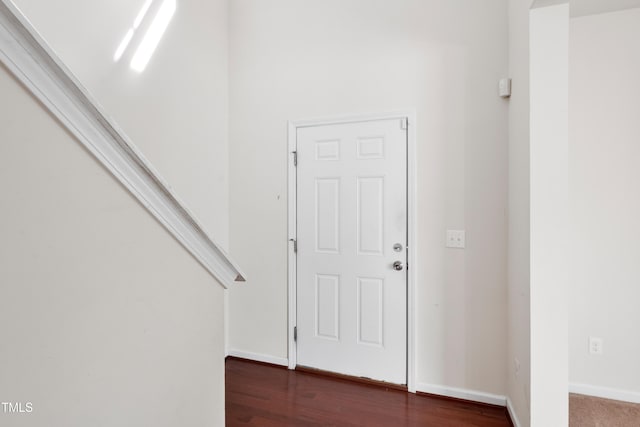 3513 Diamond Springs Dr, Raleigh, NC 27610 - entrance foyer featuring baseboards and dark wood-type flooring