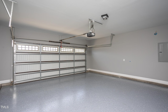 1007 Fairhaven Dr, Mebane, NC 27302 - garage with electric panel, baseboards, and a garage door opener