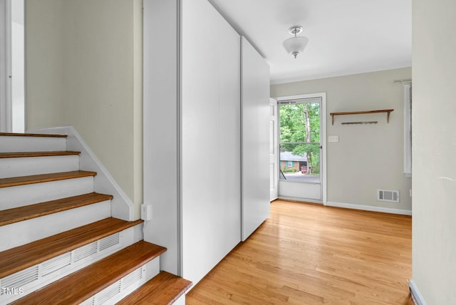 905 Cindy St, Cary, NC 27511 - stairs with visible vents and wood finished floors