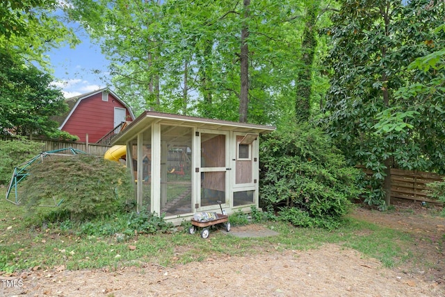 905 Cindy St, Cary, NC 27511 - view of poultry coop with fence