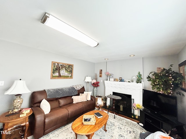 107 N Pearl St, Princeton, NC 27569 - living room with a fireplace