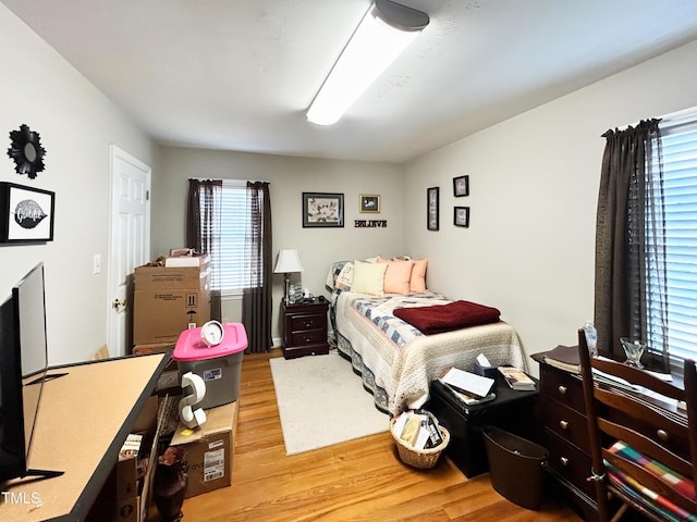 107 N Pearl St, Princeton, NC 27569 - bedroom featuring wood finished floors, multiple windows, and a desk