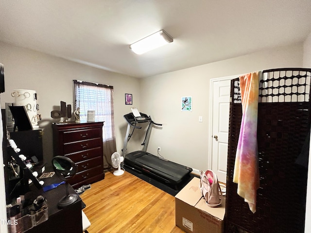 107 N Pearl St, Princeton, NC 27569 - workout room with light wood-style floors