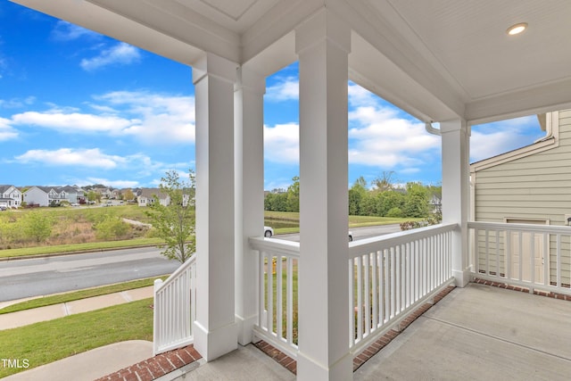 balcony with covered porch