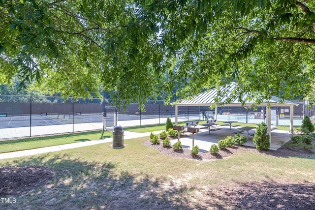 10603 Friendly Neighbor Ln, Raleigh, NC 27614 - view of property's community featuring a tennis court and a gazebo