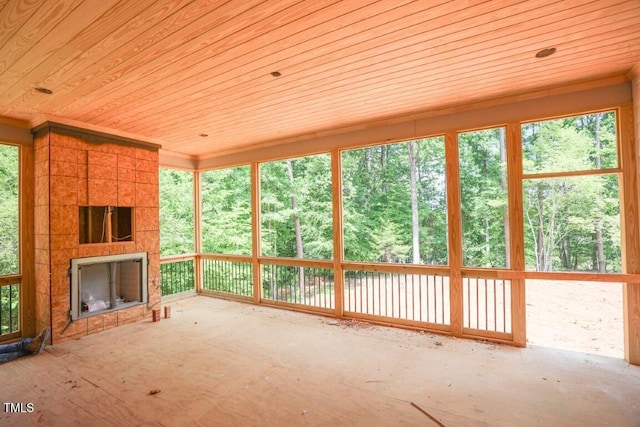 2305 Ballywater Lea Way, Wake Forest, NC 27587 - unfurnished sunroom featuring wooden ceiling
