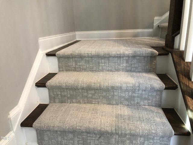 view of stairway