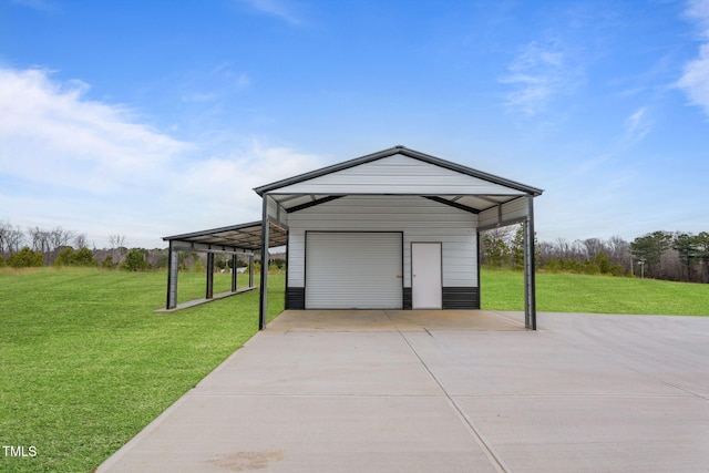 garage featuring driveway and a garage