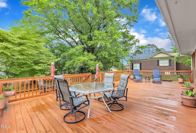 154 Luther Rd, Raleigh, NC 27610 - deck with outdoor dining area
