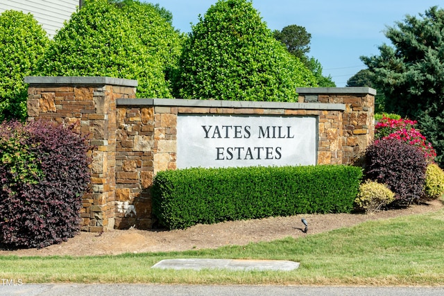 view of community sign