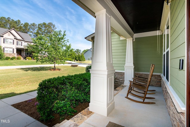 view of patio / terrace featuring a porch