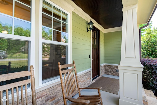 view of patio / terrace with a porch
