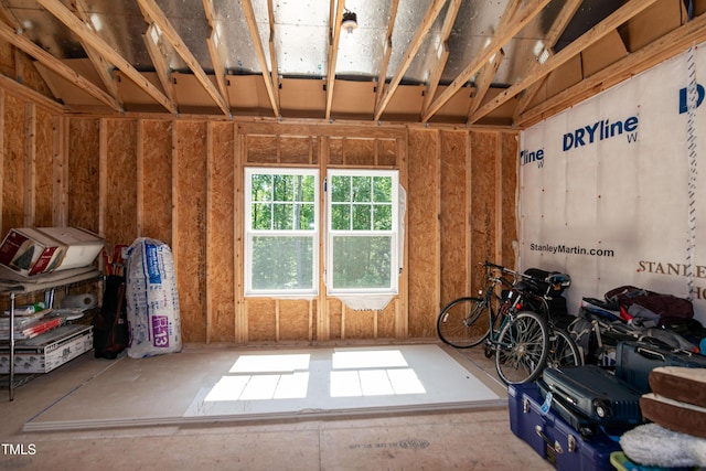 miscellaneous room with a garage
