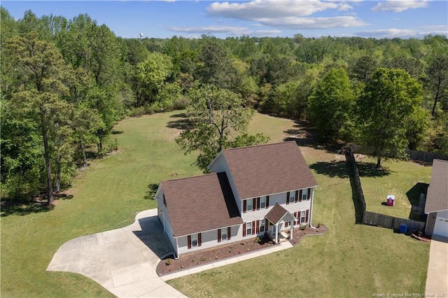 119 Woodbine Dr, Raeford, NC 28376 - view from above of property featuring a forest