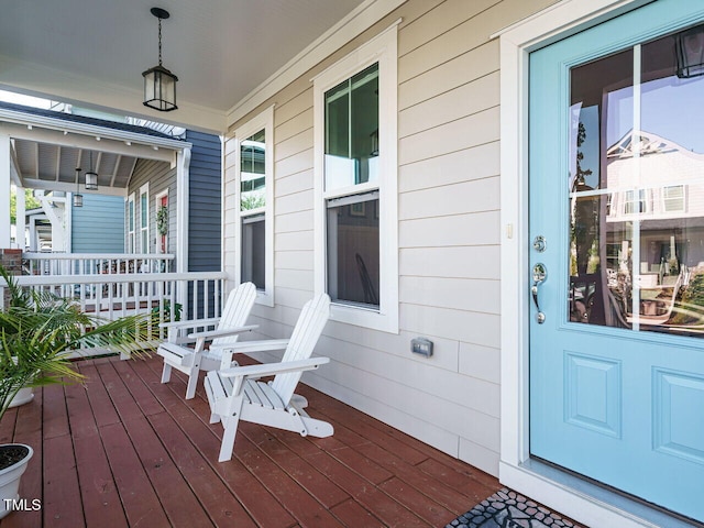 property entrance with a porch