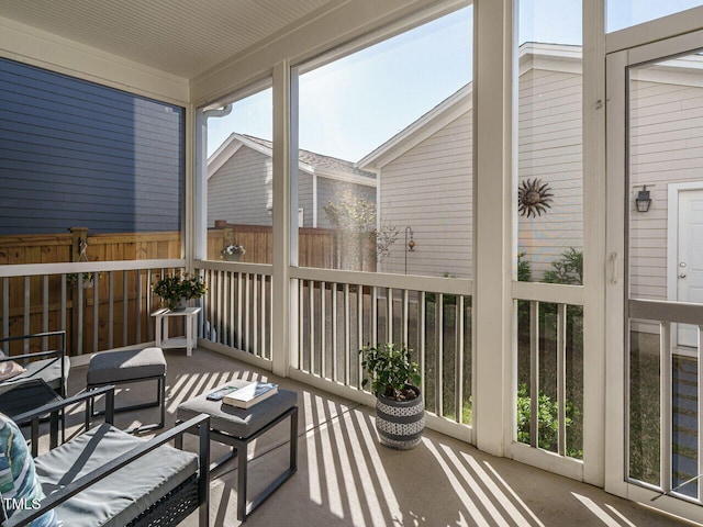 sunroom / solarium with a wealth of natural light