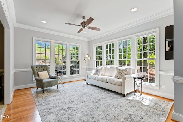 sunroom featuring a wealth of natural light and french doors