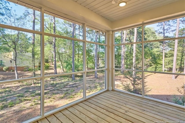 45 Martin Dr, Whispering Pines, NC 28327 - unfurnished sunroom with view of scattered trees