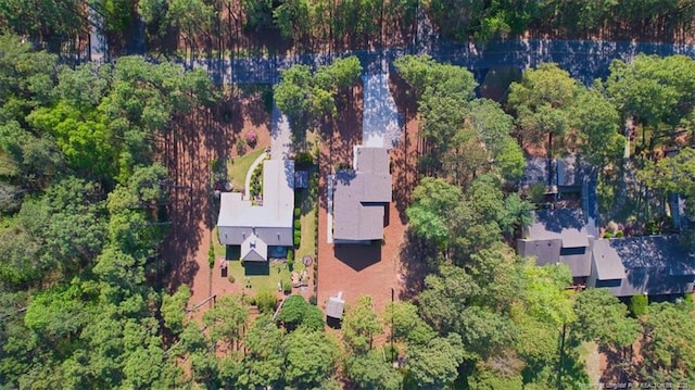 45 Martin Dr, Whispering Pines, NC 28327 - aerial view of property's location featuring a heavily wooded area