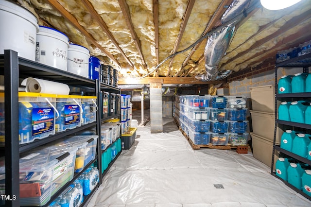 view of storage area