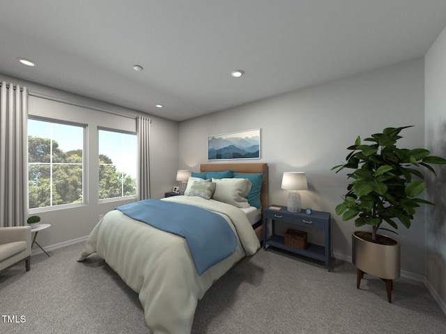 3709 Rosebush Dr, Zebulon, NC 27597 - carpeted bedroom featuring baseboards and recessed lighting