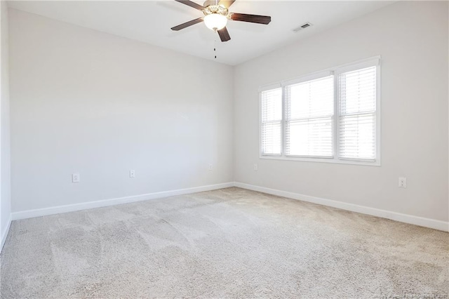 234 Hugh Shelton Loop, Fayetteville, NC 28301 - spare room with light carpet, baseboards, and ceiling fan