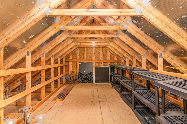 view of attic