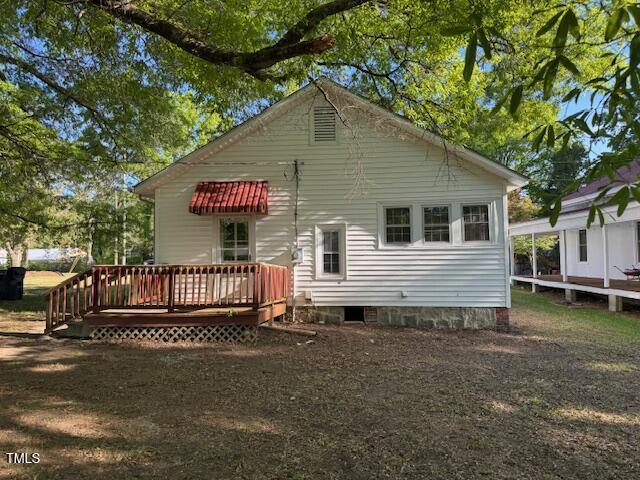 207 Harris St, Norlina, NC 27563 - back of property featuring a deck