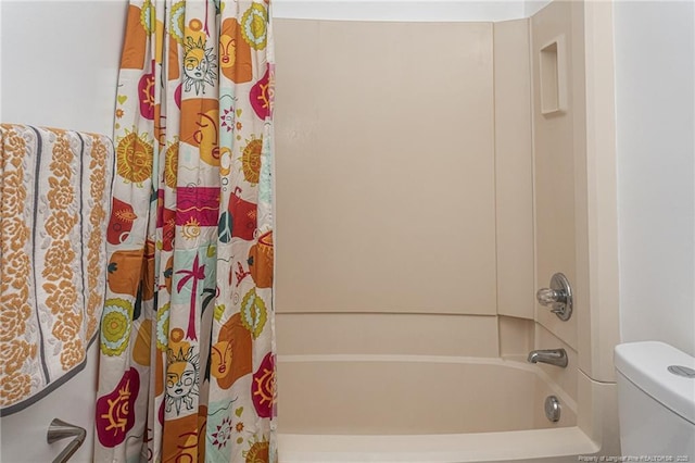 204 Bayfield Loop, Fayetteville, NC 28314 - full bathroom with shower / bath combination with curtain and toilet