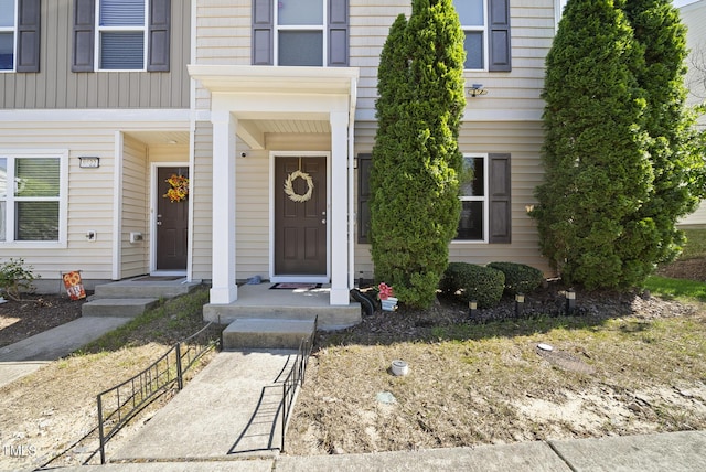 view of exterior entry