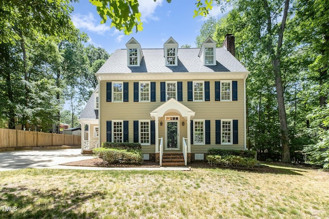 103 Donna Pl, Cary, NC 27513 - colonial inspired home with a chimney, crawl space, and driveway