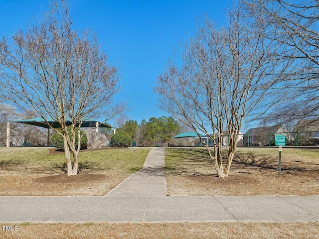 view of front facade with a front lawn