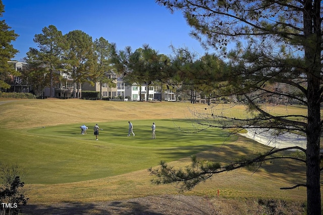 view of community with view of golf course