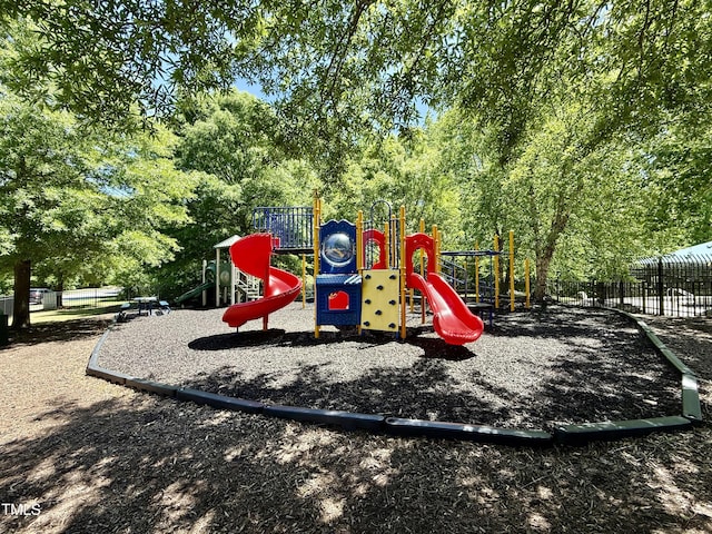 community playground with fence